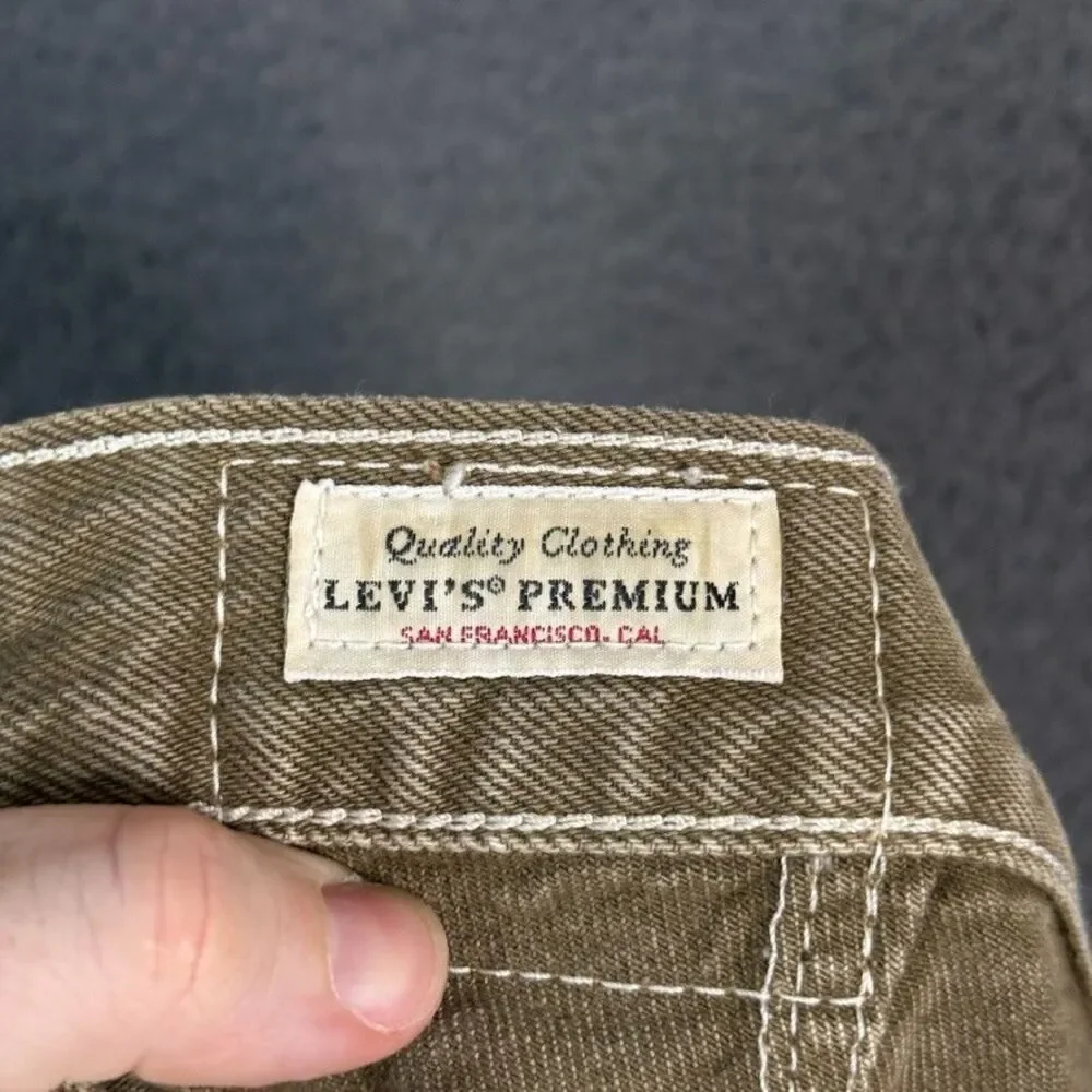 Levis Jeans Womens 27 Brown Dad Utility Carpenter Relaxed Fit Premium Denim